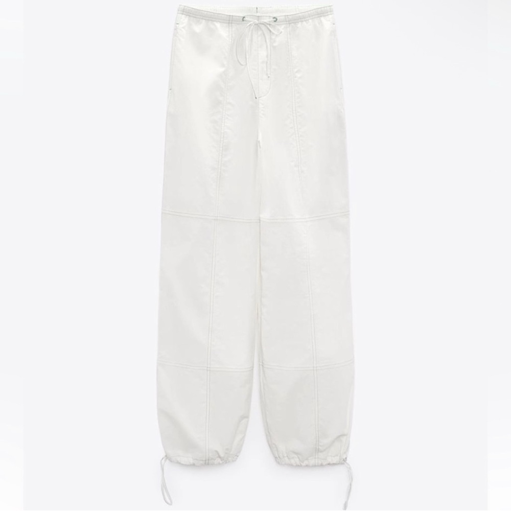ZARA Parachute Drawstring Pants